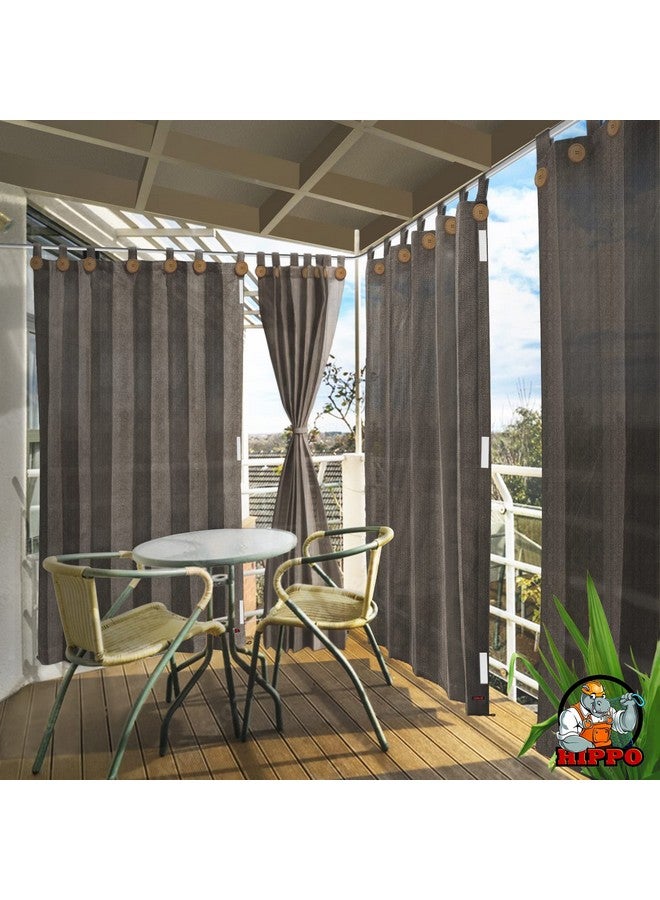 Hippo HIPPO 230 GSM Outdoor Sun Blocking Balcony Loop Curtains Sun & UV Protection, Light Filtering 7.5FT Door Curtain (4.5FTX7.5FT, Desert-Storm, 2 PC) - Image 1