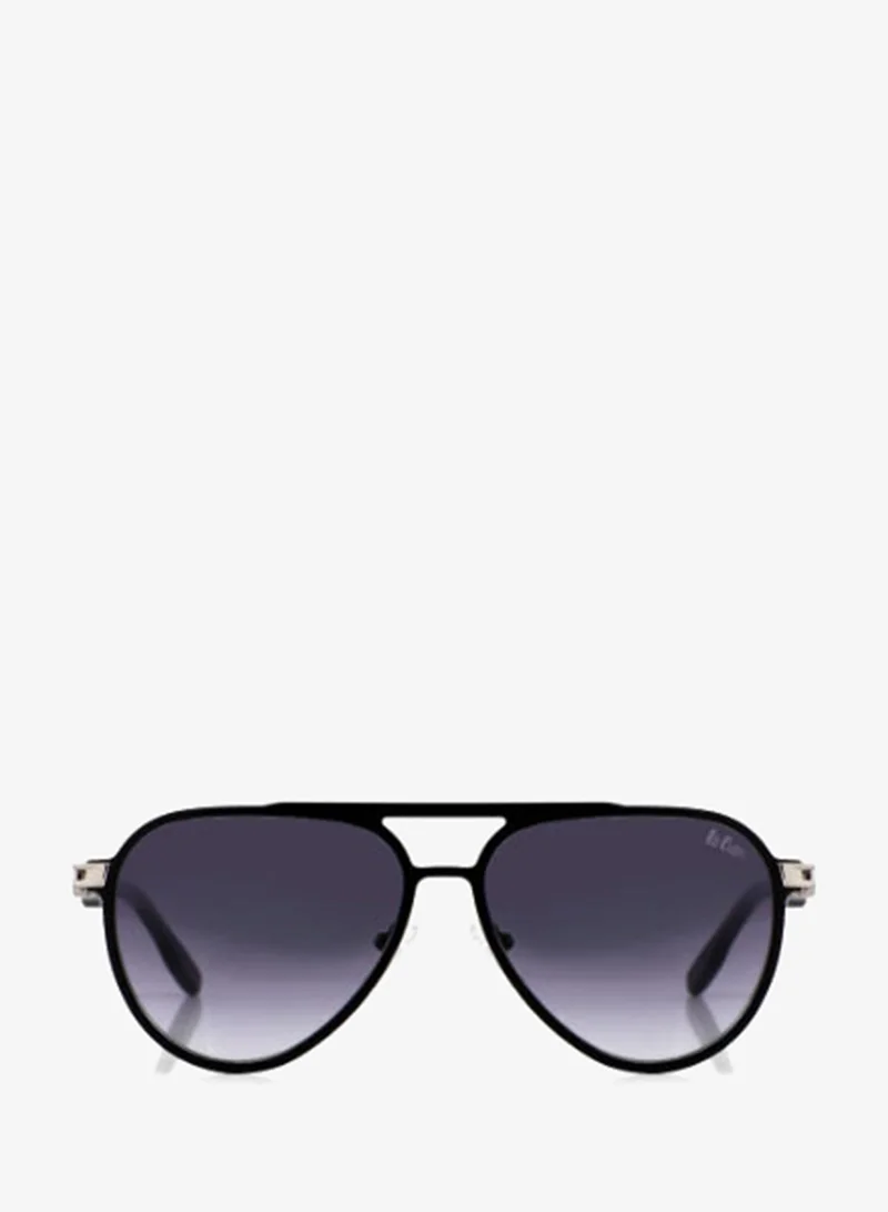 لي كوبر Polarized Sunglasses Black Frame Gradient Grey Mirror Lens 58mm  - LCU10247C3