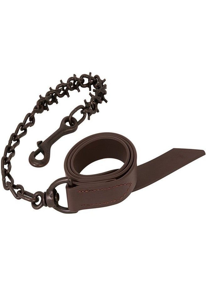 Weaver Leather Brahma Webb Pronged Lead Chain, Brown