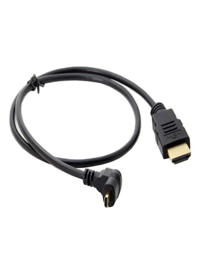 تشينيانغ كابل chenyang CY بزاوية 90 درجة من نوع Micro HDMI إلى HDMI ذكر، مناسب للهواتف المحمولة والأجهزة اللوحية والكاميرات، أسود، بطول 150 سم وطول 50 سم - Image 5