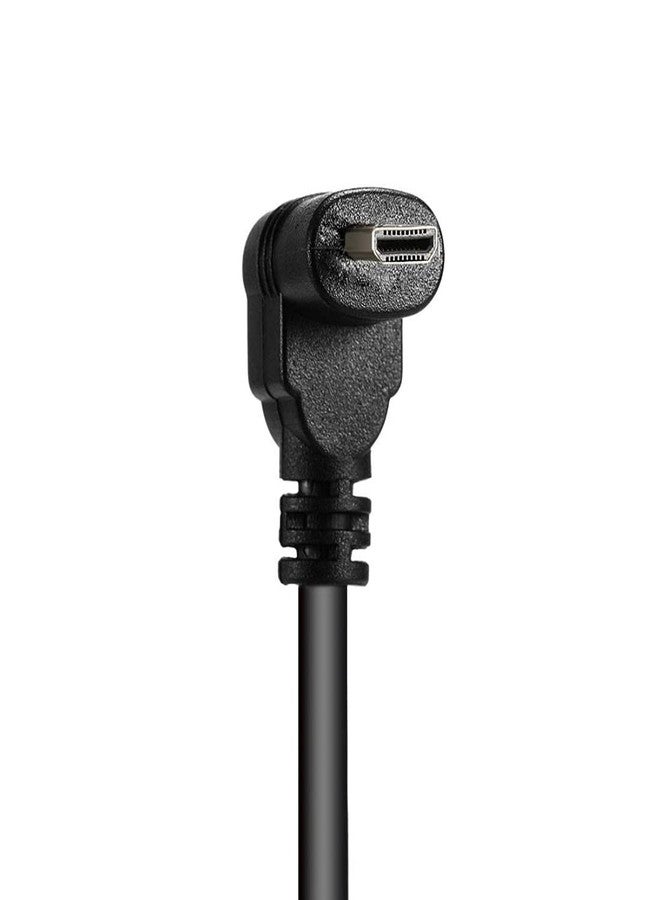 تشينيانغ كابل chenyang CY بزاوية 90 درجة من نوع Micro HDMI إلى HDMI ذكر، مناسب للهواتف المحمولة والأجهزة اللوحية والكاميرات، أسود، بطول 150 سم وطول 50 سم - Image 3