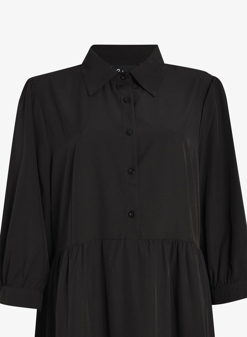 جينجر بلس فستان   بطبقات وأزرار - Image 4