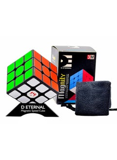 D ETERNAL Magnity 3M 3X3X3 Magnetic Cube 3X3 Magnet Magic Speed Cubic Puzzle Game For Kids Boys & Girls,Black, Multicolor (Magnity 3M 3X3 Black)  - Image 1