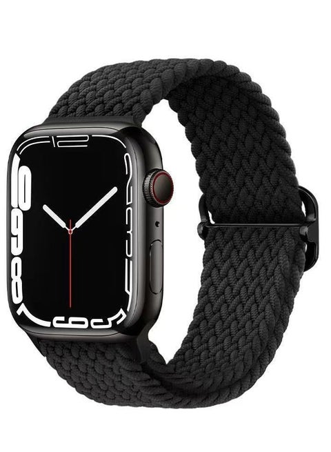 Watch Nylon Band 42/44/45/46/49mm Compatible with Apple Watch Series 8/7/SE/6/5/4/3/2/1 black