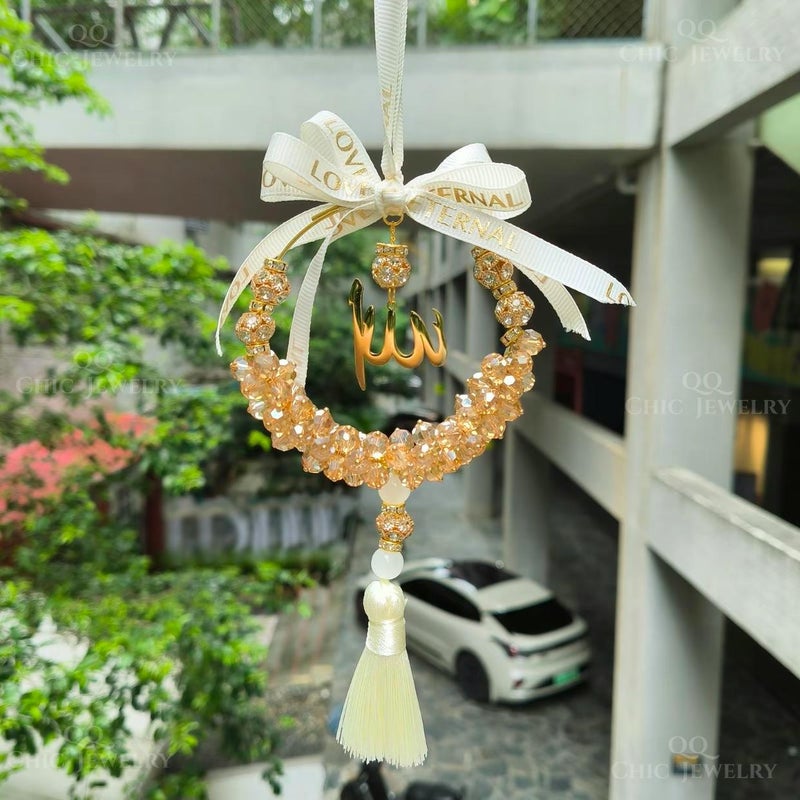 Thank Allah for bringing good luck. Crystal pendants, car accessories, car hangings, home decorations, mirror hangings, used for interior decoration, indoor decoration - Image 1