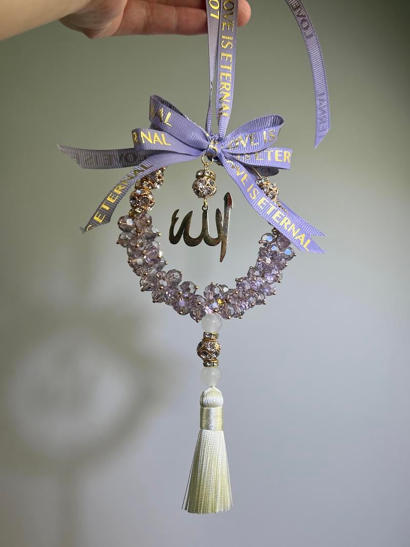 Thank Allah for bringing good luck. Crystal pendants, car accessories, car hangings, home decorations, mirror hangings, used for interior decoration, indoor decoration - Image 3