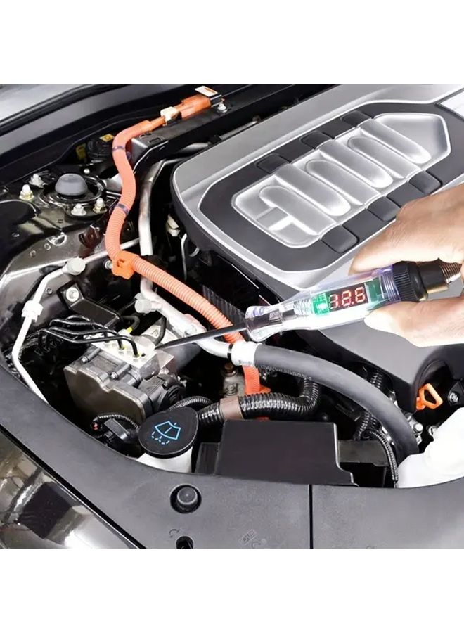 HL180A دائرة اختبار السيارة الحمراء بشاشة رقمية قلم جهد الإضاءة الخلفية LED - Image 4