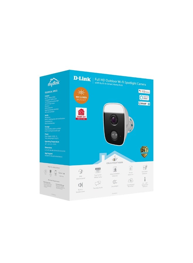 دي لينك ‏كاميرا Wi-Fi خارجية عالية الدقة بالكامل مع محور المنزل الذكي المدمج‏ - Image 1