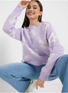 Floral Intarsia Sweater
