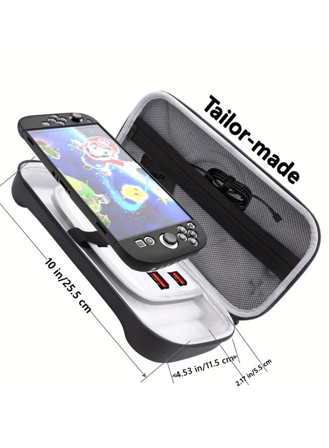 Gray Hard Shell Travel Case For Switch Console With Accessory Pockets - Image 3