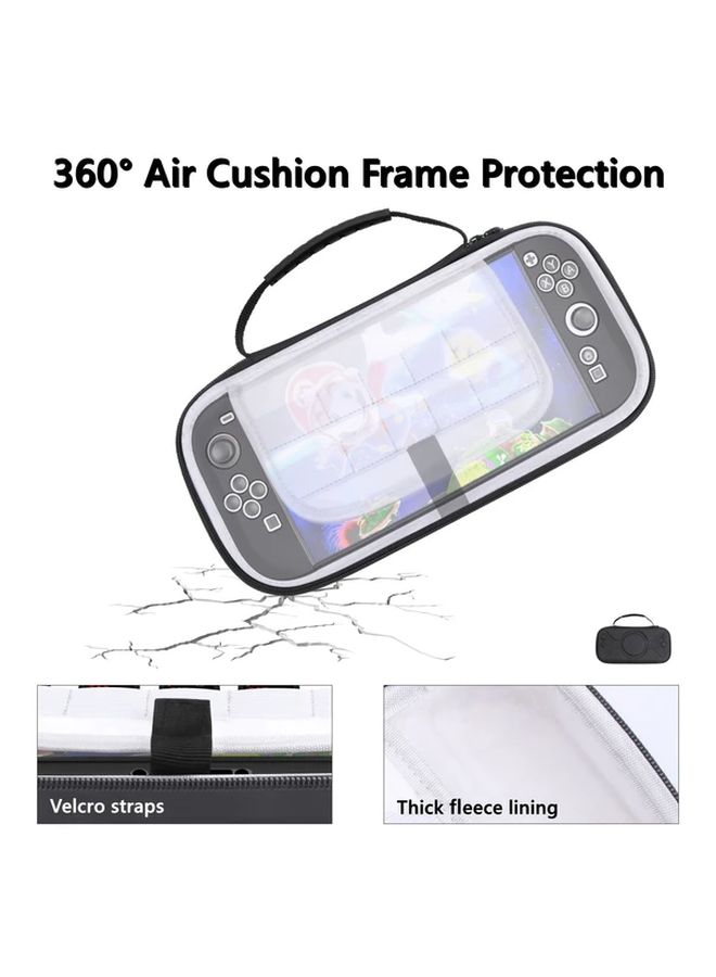 Gray Hard Shell Travel Case For Switch Console With Accessory Pockets - Image 5