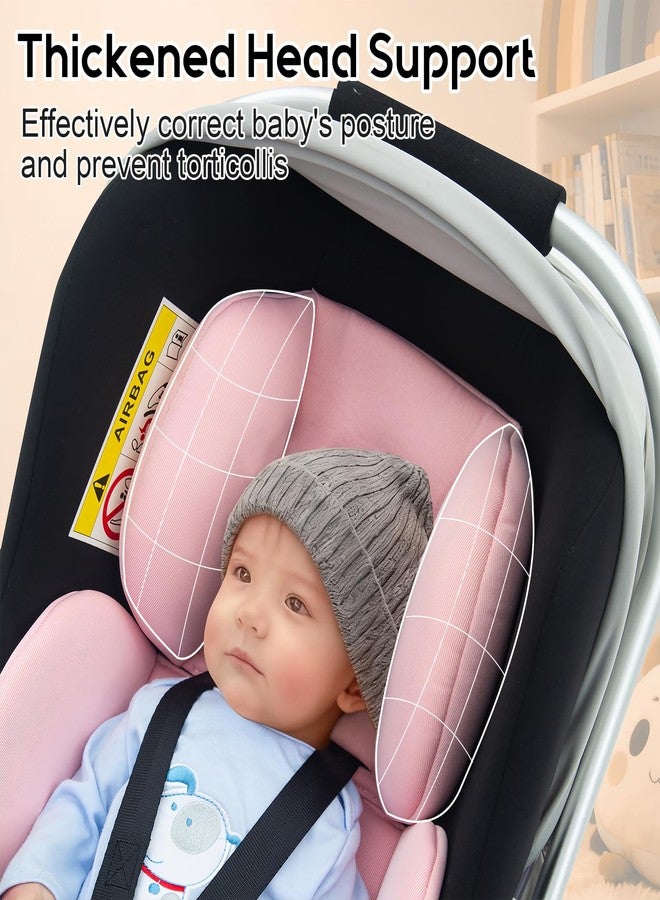 Kaseeous Infant Car Seat Insert with Extra Headrest for Preemie to Newborn, Thickened Baby Car Seat Head Support for Girls Boys, Adjustable Baby Car Seat Cushion with Filled Natural Spong - Image 5