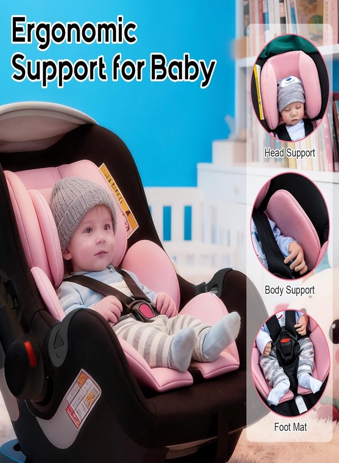 Kaseeous Infant Car Seat Insert with Extra Headrest for Preemie to Newborn, Thickened Baby Car Seat Head Support for Girls Boys, Adjustable Baby Car Seat Cushion with Filled Natural Spong - Image 3