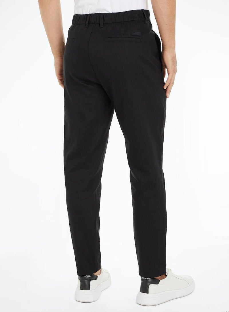 CALVIN KLEIN Linen Blend Tapered Pants - Image 2