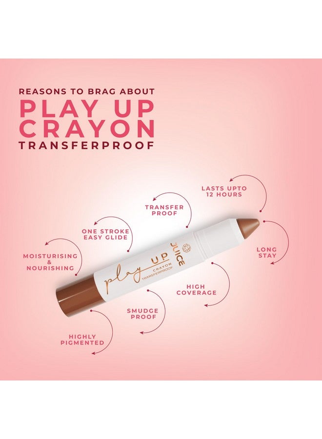 JUICE Play Up Lip Crayon-Play long games with transfer-proof rich color 3pc Combo Set(Brown-MCR03, Coral Charm-MCR06, Endless Petal-MCR07) - Image 5