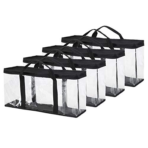 Fasmov 4 Pack VHS Storage Bag Hold up to 60 Large VHS Tapes (15 Each Bag) - Image 1