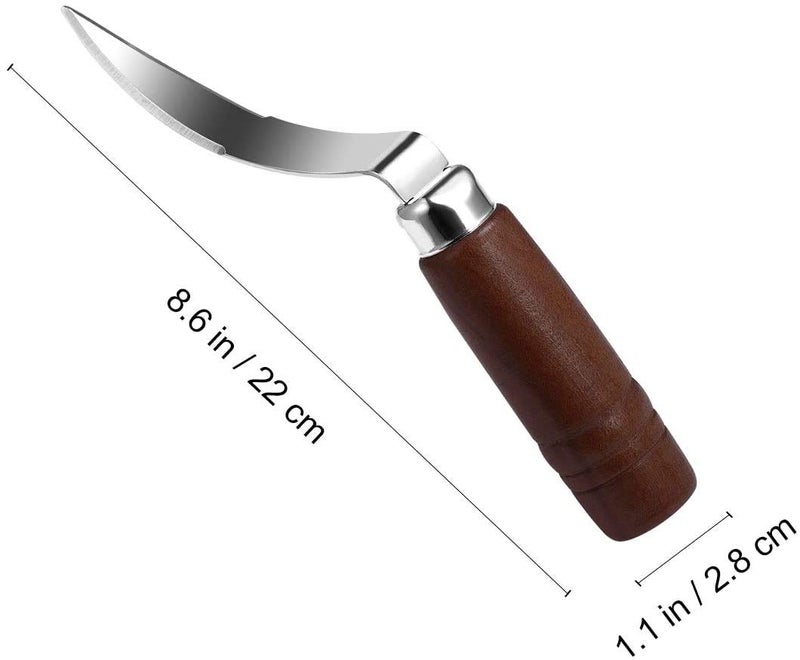 UNIQUE CART Coconut Meat Removal Tool Stainless Steel Scraper with Wooden Handle Easy Coconut Opener for Fresh Coconut Flesh Durable Kitchen Tool for Scooping Coconut Meat Silver and Brown - Image 2