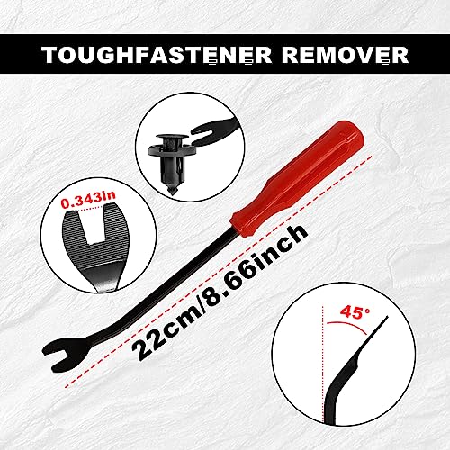 TOPCNOEM 240pcs Car Plastic Push Pin Rivet Fasteners, Car Retainer Clips Plastic Fasteners Kit with Remover Tool, Assortment Universal Retainer Clips Push Type Retainers Set in Case for Car, Most Popular Sizes - Image 3