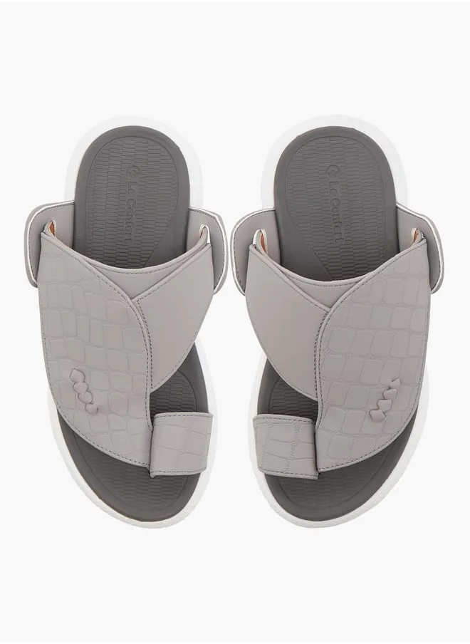 لو كونفورت Boys Textured Arabic Sandal with Toe Detail