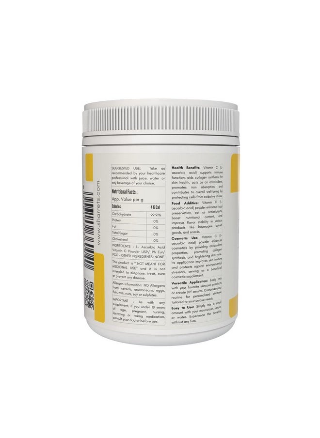 Sharrets Vitamin C L Ascorbic Powder 500G X 3 : Versatile Excellence For Food, Nutraceuticals, And Diy Cosmetics  - Image 3