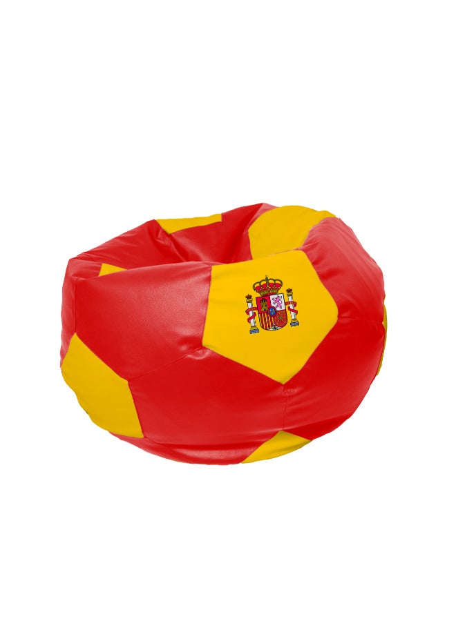 Fatbag Spain Football Style Bean Bag | Spain Flag Print | Faux Leather | Filled Bean Bag for Kids & Adults - Image 3