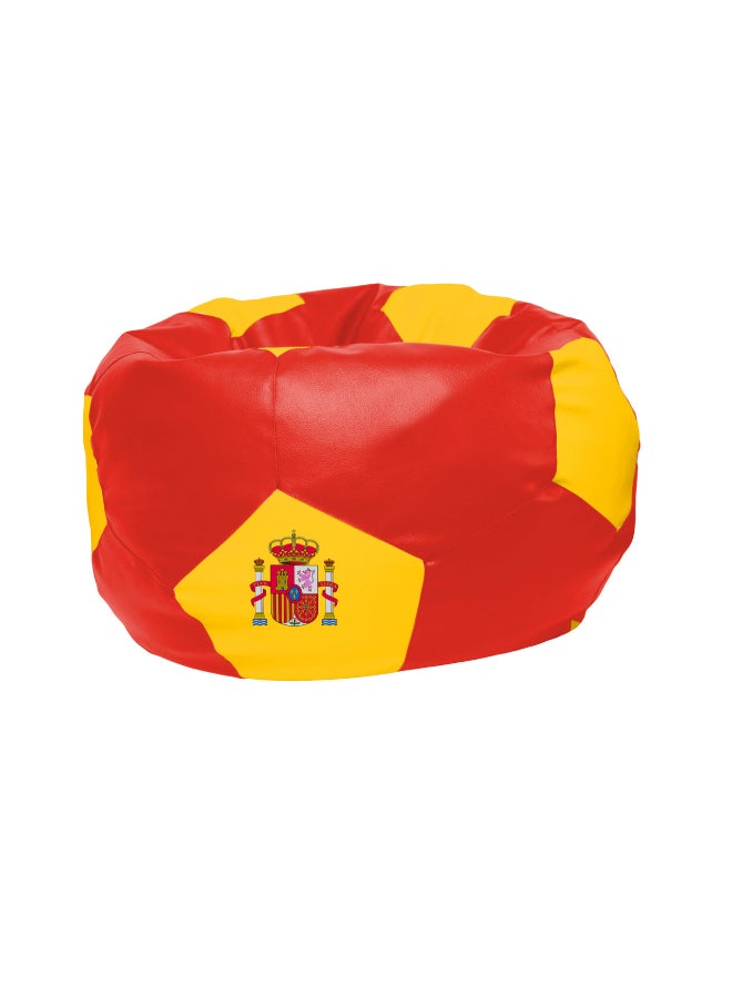 Fatbag Spain Football Style Bean Bag | Spain Flag Print | Faux Leather | Filled Bean Bag for Kids & Adults - Image 2
