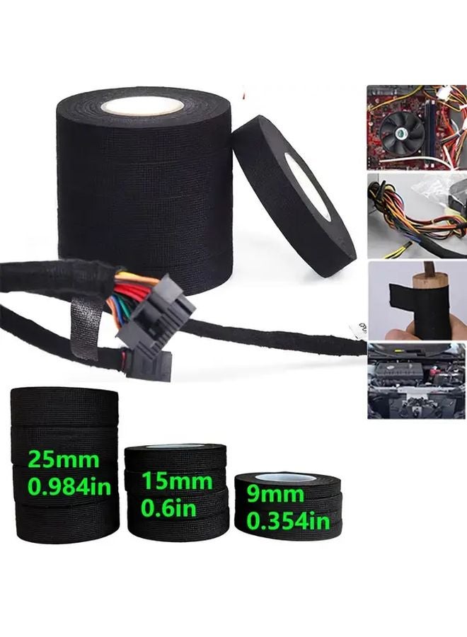 لفة شريط لاصق كهربائي عريض مقاس 15 مم مقاوم للحرارة ومقاوم للماء بطول 15 متر - Image 5