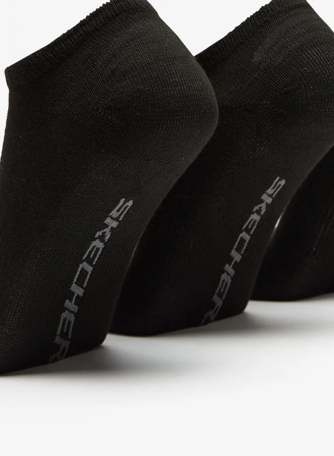 SKECHERS Men Logo Print Invisible Sports Socks - Set of 3