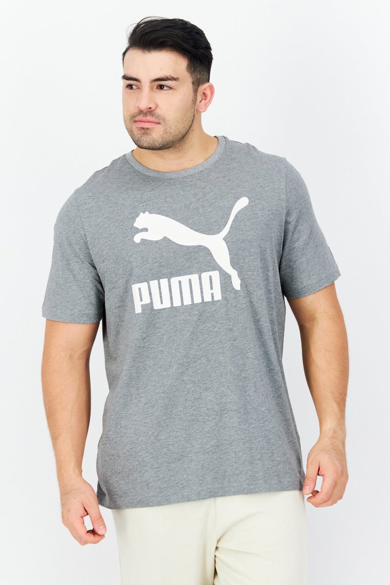 PUMA Men Sportswear Fit Short Sleeves Outdoor T-Shirts, Grey - Image 1