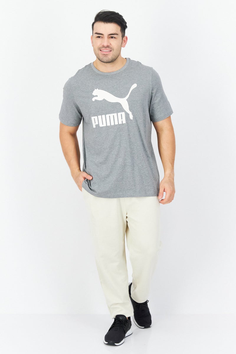 PUMA تي شيرتات رياضية للرجال بأكمام قصيرة مناسبة، خارجية، رمادي - Image 2