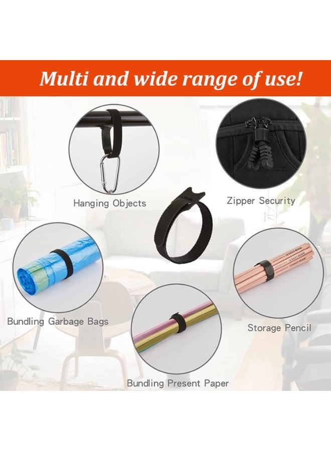 جوناريس ربطات كابلات قابلة لإعادة الاستخدام، مقاس 5 بوصات، أربطة أسلاك قابلة للتعديل، حزام إدارة الكابلات، منظم الكابلات، 30 قطعة، ربطات أسلاك، منظم أسلاك (رمادي-أسود) - Image 3