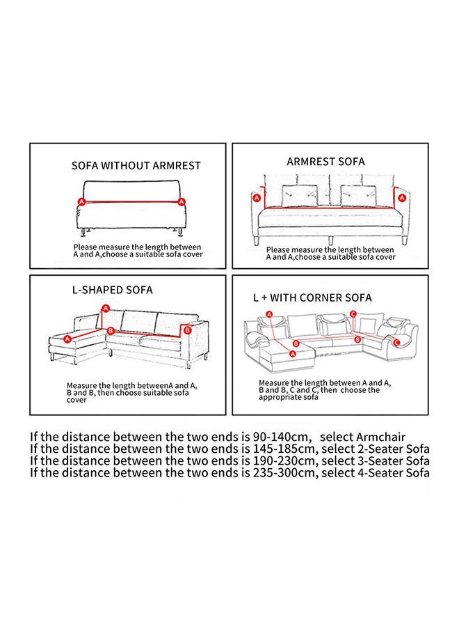 4-Seater Exquisitely Designed Wrinkle-free Anti-slip 360-degree Full Coverage Sofa Slipcover Length Stretch From 235 To 300cm - Image 2