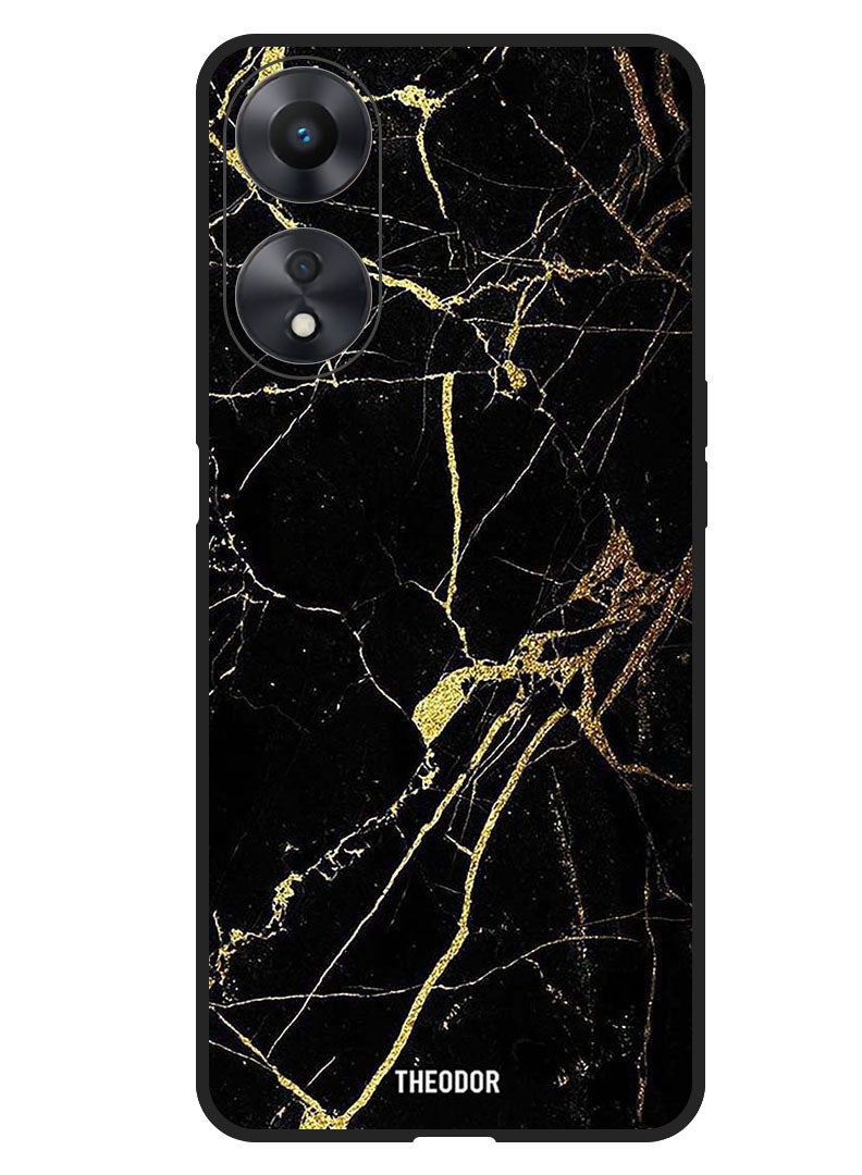 Theodor Protective Case Anti Scratch Shock Proof Bumper Cover For Oppo F23 5G Marble Texture - Image 1