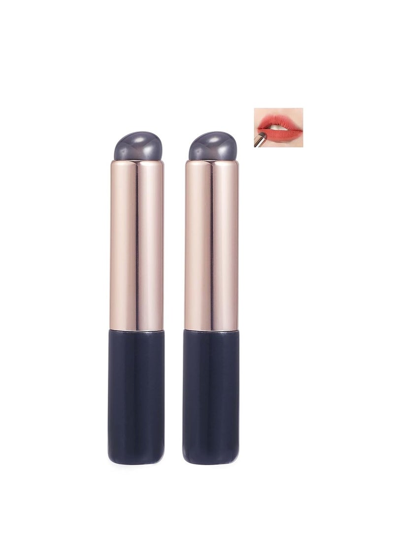 Coshine 2pcs Silicone Lip And Concealer Makeup Brushes, COSHINE Premium High Elastic Silicone Brush Set For Lip Balm, Lip Gloss, Lip Stick and Concealer  - Image 1