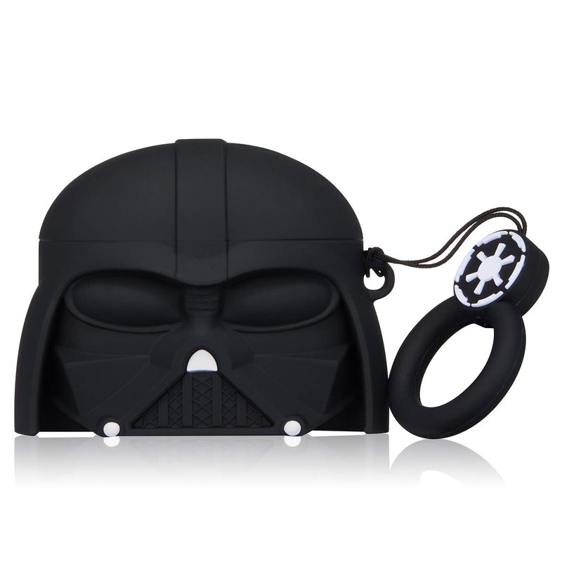 Mulafnxal for Airpod Pro 2019/Pro 2 Gen 2022 Case, Cute Cartoon Silicone Air pods Pro Cover, 3D Funny Unique Fun Cool Keychain Kits Soft Skin Cases Kids Boys Teens Men for Airpods Pro (New Black Man) - Image 3