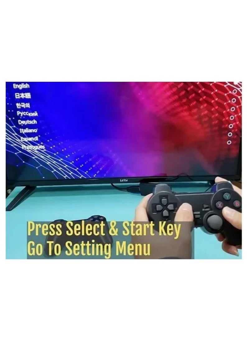 وحدة تحكم ألعاب الفيديو اللاسلكية Hdmi 64 جيجابايت مع 10000 لعبة