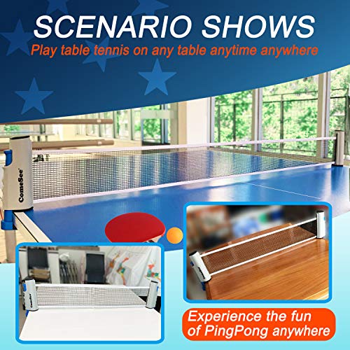 Comesee Ping Pong Net for Any Table, Retractable Table Tennis Nets and Posts Equipment for Replacement (Gray) - Image 5