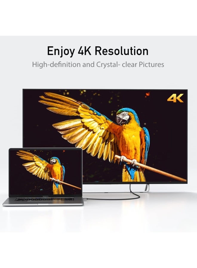 كابل Mini DisplayPort إلى DisplayPort بطول 6 أقدام - جودة 4K عند 60 هرتز و1440P عند 144 هرتز - كابل عالي السرعة لشاشات المونيتور - Image 2