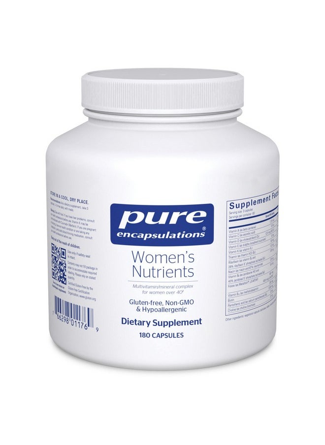 Pure Encapsulations - Pure Encapsulations Women's Nutrients - Multivitamin for Women Over 40 to Support Urinary Tract Health, Breast Cell Health & Eye Integrity* - with Vitamin C, Vitamin E & Vitamin A - 180 Capsules - Image 1