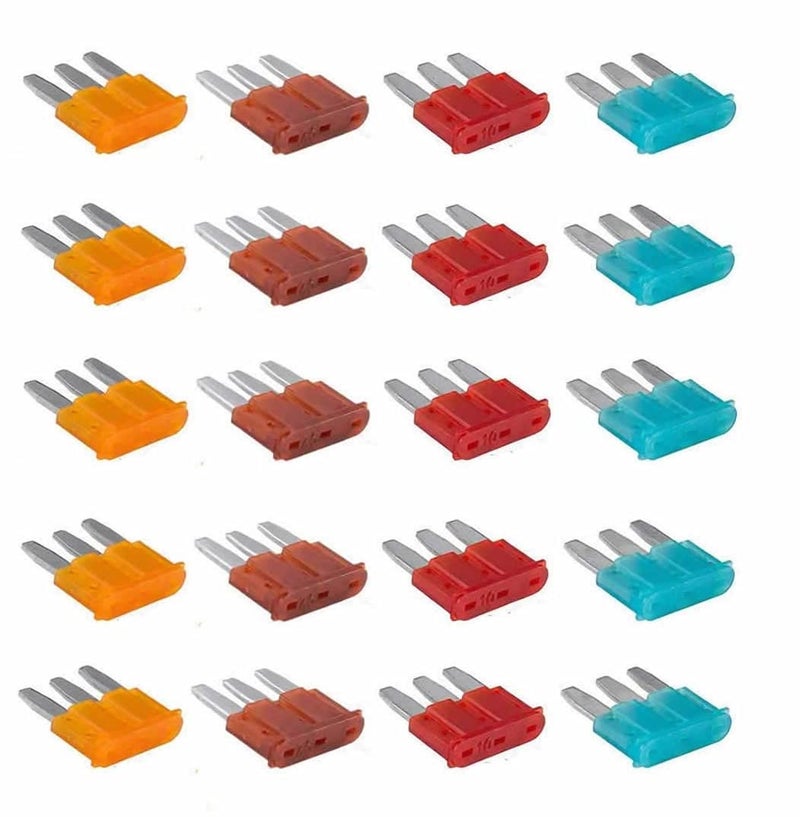 20 Pack 5-15 AMP APT ATR Micro3 Blade Fuse Car Truck Boat Marine RV