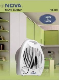 NOVA 2000W Portable Electric Fan Room Heater – 2 Temperature Settings, Adjustable Heat for Home, Office, and Bedroom Use, Compact & Efficient  - Image 4