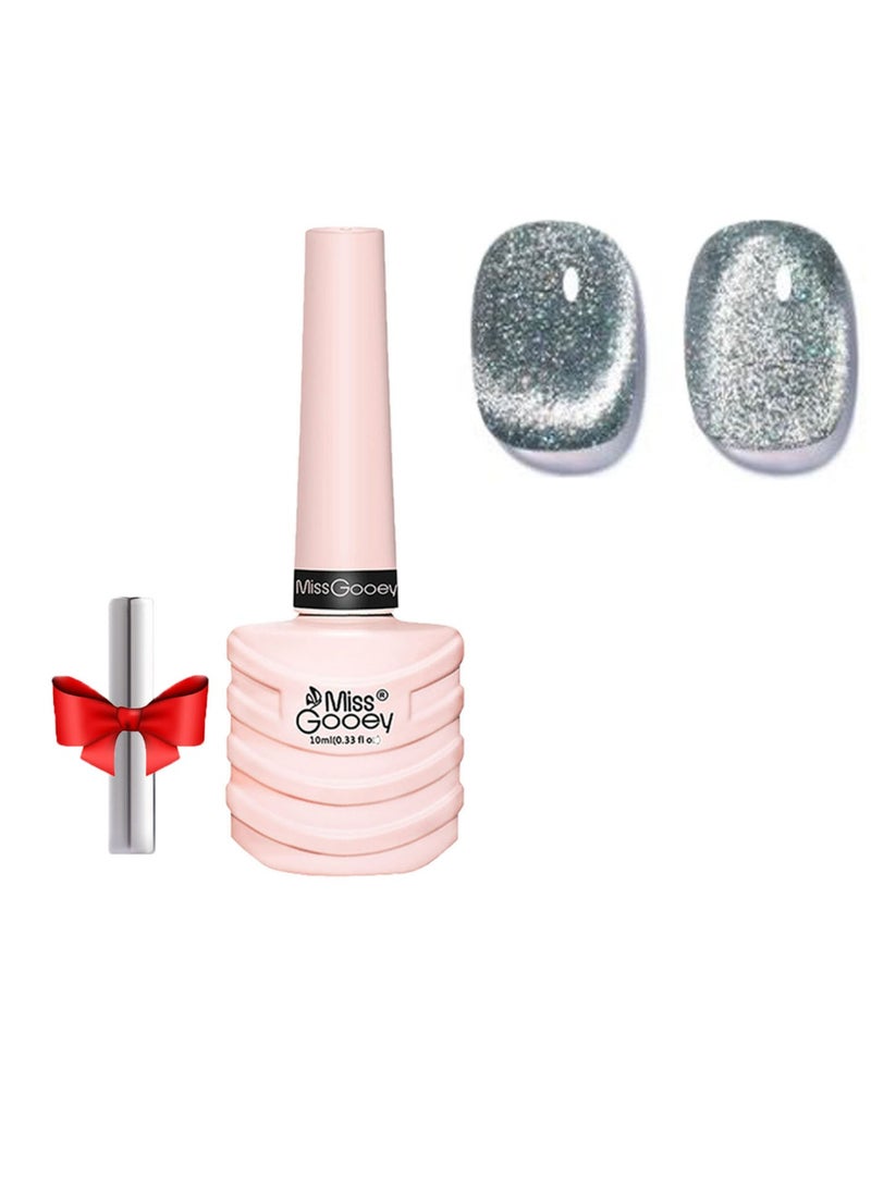 Miss Gooey - Nail Polish Kit Gel Cat Eye Glitter with Magnetic Stick Kit Super Shiny Color Long Lasting UV LED Needs Quick Drying Magnetic Art Manicure DIY At Home Soak for Women - Image 1
