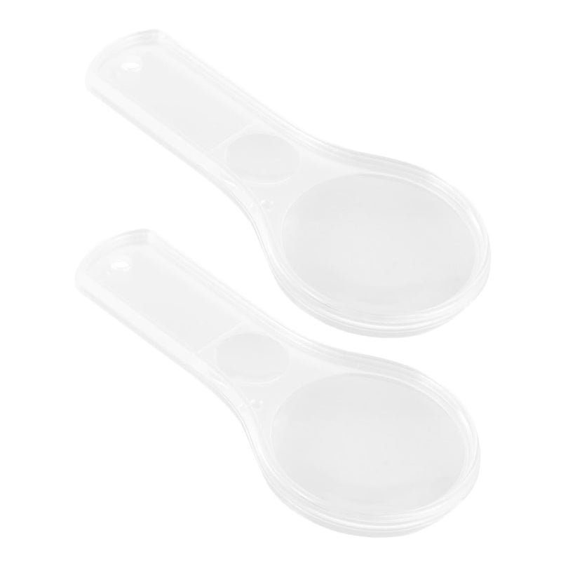 Acrylic Handheld Magnifier 3X Dual Lens 52mm for Reading Science Exploration - Image 2