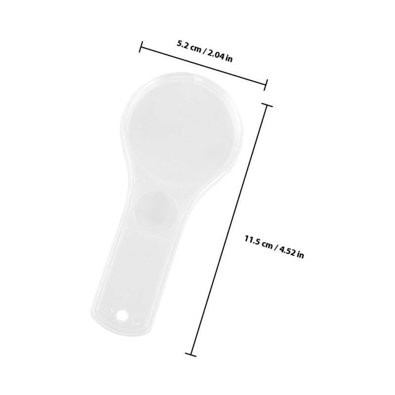 Acrylic Handheld Magnifier 3X Dual Lens 52mm for Reading Science Exploration - Image 3