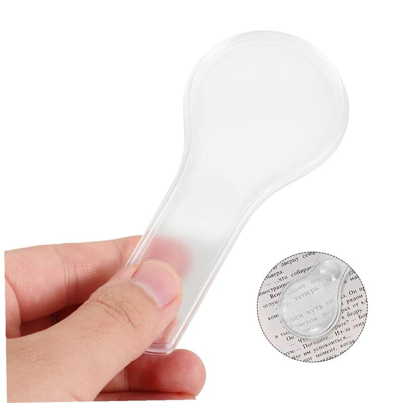 Acrylic Handheld Magnifier 3X Dual Lens 52mm for Reading Science Exploration - Image 4