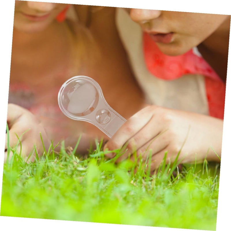 Acrylic Handheld Magnifier 3X Dual Lens 52mm for Reading Science Exploration - Image 5