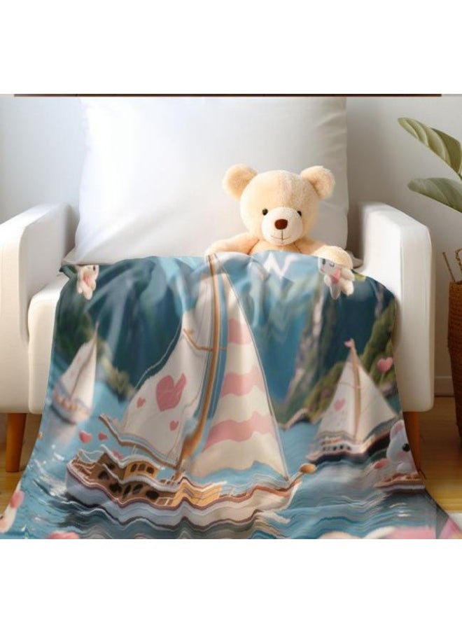 General - Baby and children's cartoon flannel thin blanket (warm and comfortable, suitable for sleep, game use) 70cm*100cm - 956 - Image 1