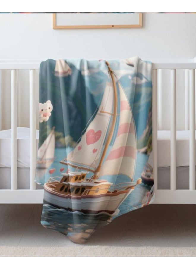 General - Baby and children's cartoon flannel thin blanket (warm and comfortable, suitable for sleep, game use) 70cm*100cm - 956 - Image 1
