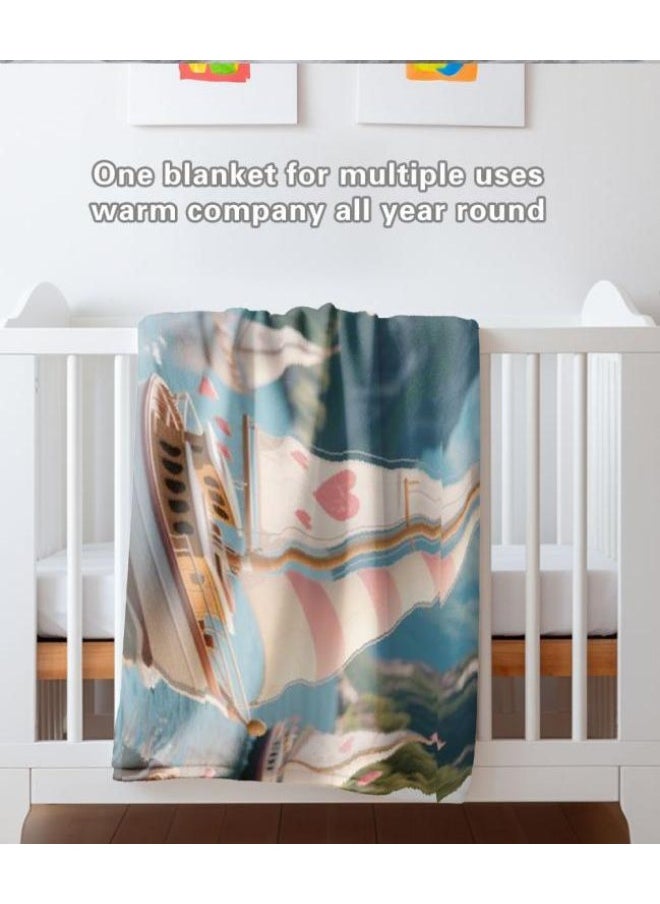 General - Baby and children's cartoon flannel thin blanket (warm and comfortable, suitable for sleep, game use) 70cm*100cm - 956 - Image 1