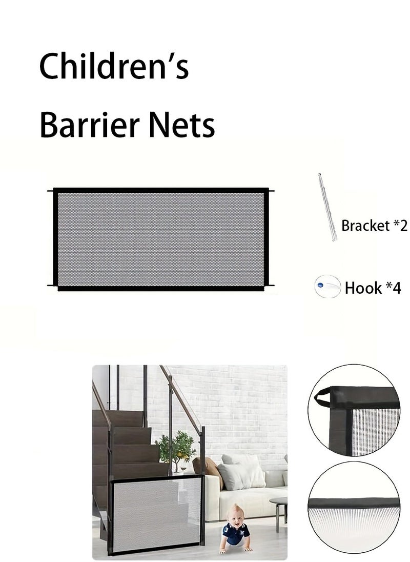 Generic - Portable Baby Safety Barrier Net, Suitable for Children and Pets, Retractable Home Staircase, Door Frame Safety Net - Image 1